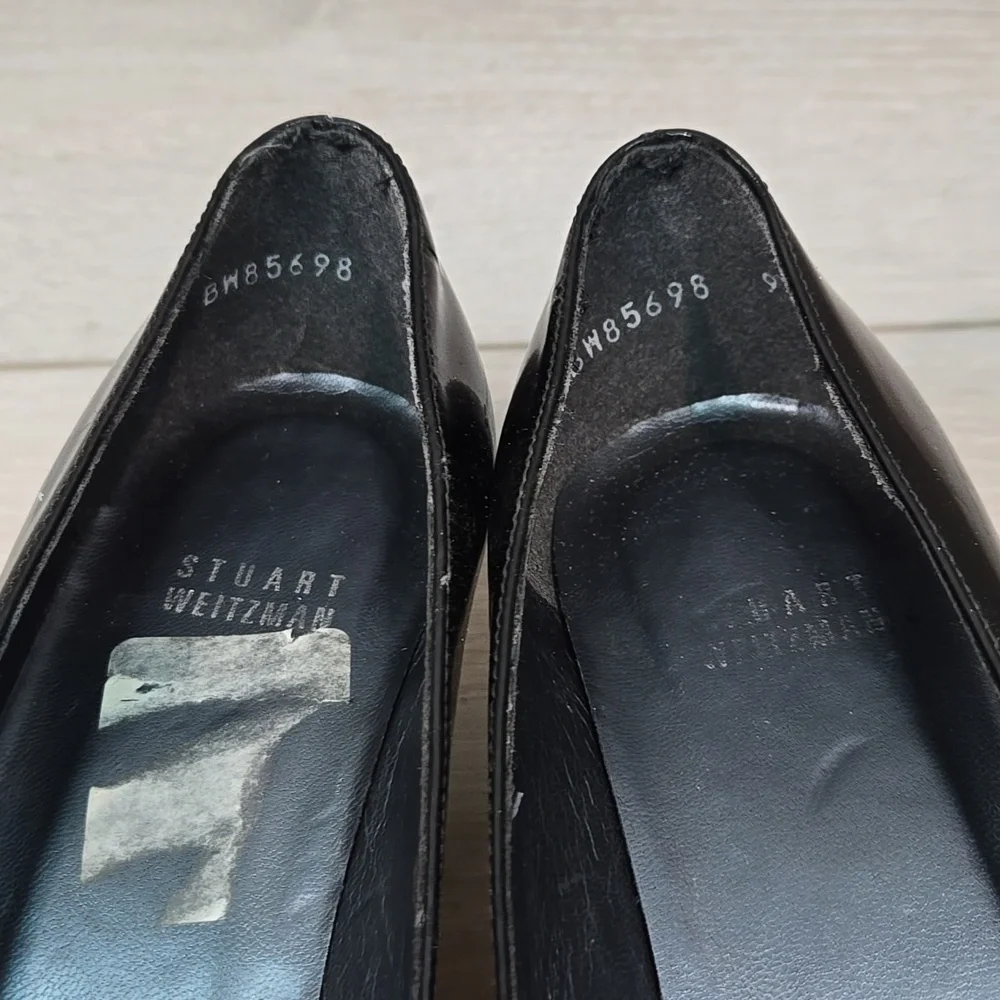 Stuart Weitzman Women Leather Espadrille Wedge Open Toe Sandals shoes sz 9.5M